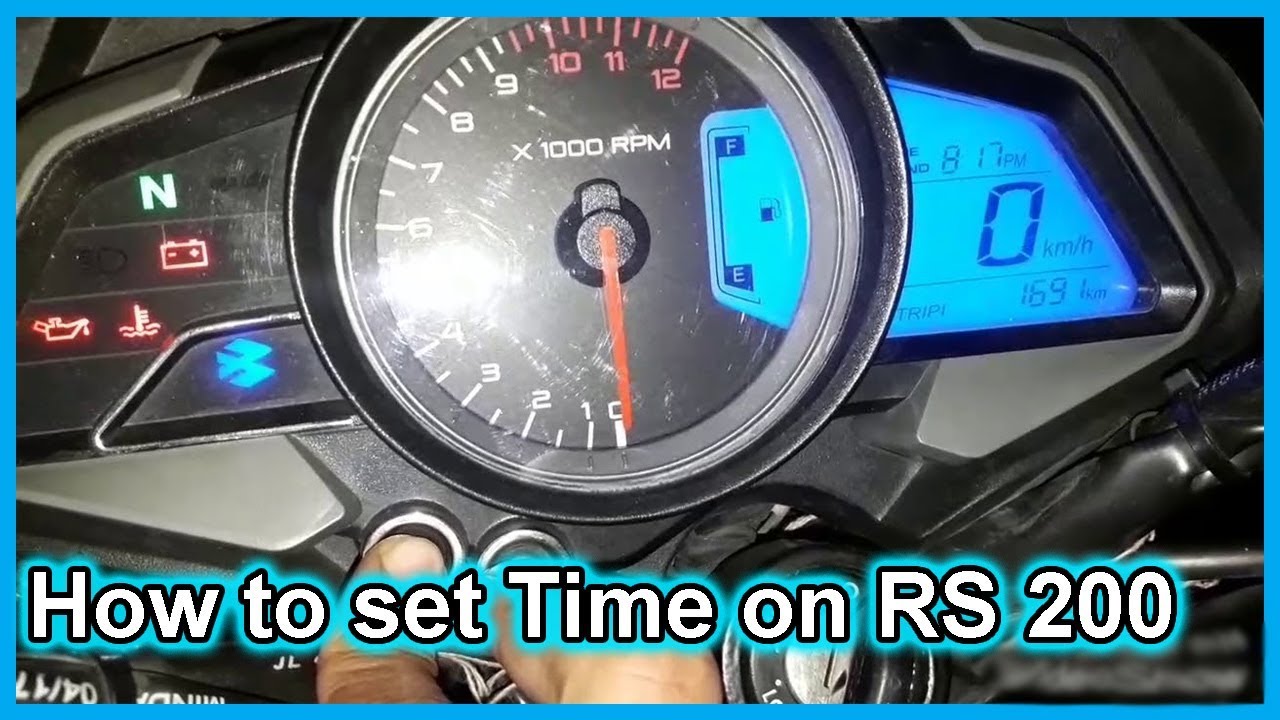 How to set Time/ Digital Clock on Pulsar RS 200 || RS Ganesha