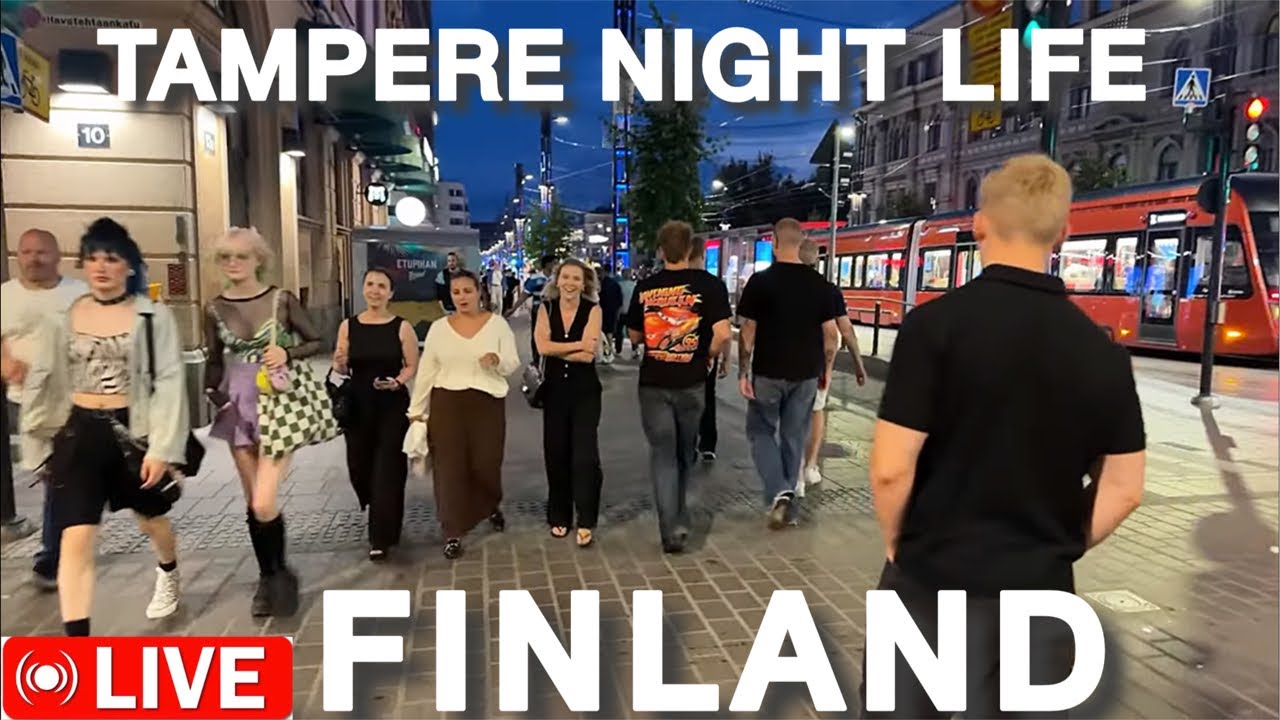 FRIDAY NIGHT LIFE IN TAMPERE CITY CENTER - FINLAND | PARTY SCENES 