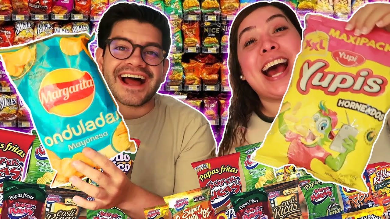 PROBANDO sabores RAROS de PAPITAS en COLOMBIA !!! | Benshorts