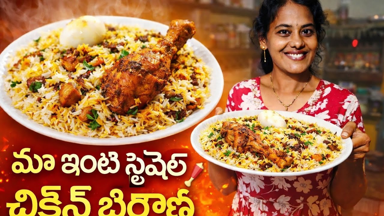 మా ఇంటి స్టైల్ చికెన్ బిర్యానీ రుచే వేరు.. 🤤#youtube #viral #food #biryani #foodie 