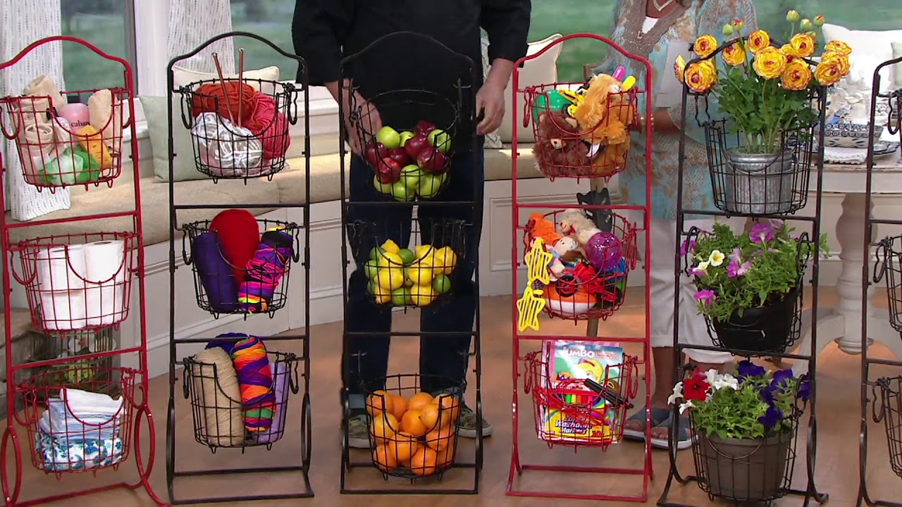 Gourmet Basics by Mikasa 3-Tier Market Basket on QVC