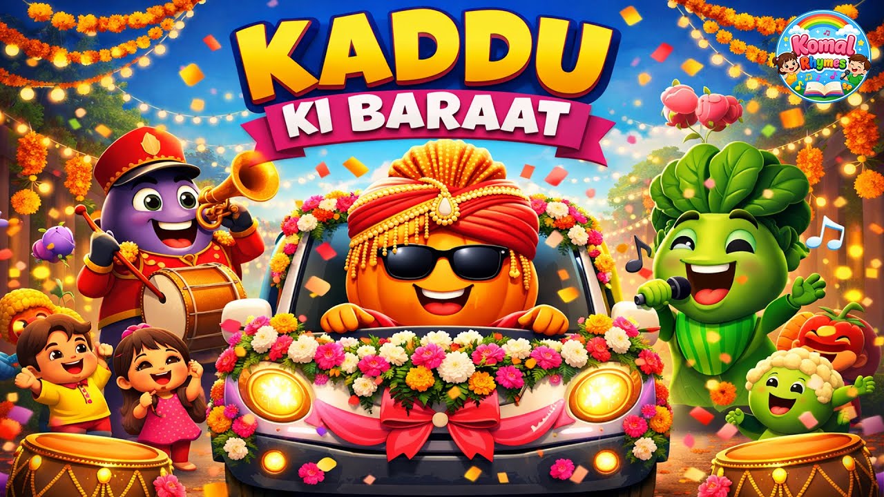 Kaddu Ki Nikli Barat 🎃🚗 | Vegetable Wedding Song | Funny Kids Cartoon Rhymes