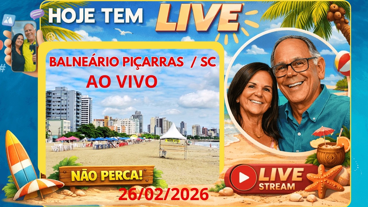 BALNEÁRIO PIÇARRAS / SC  ALARGAMENTO DA AREIA AO VIVO =  26/02/2026   11:00HR