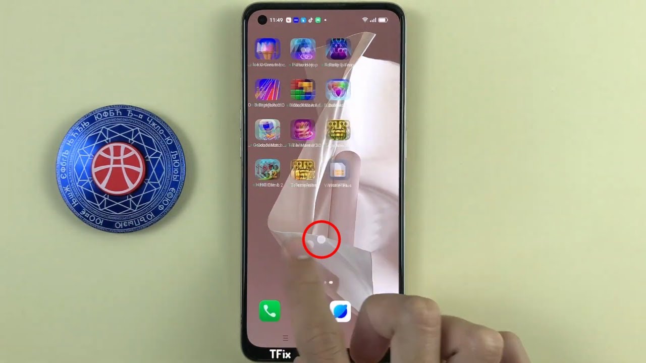 How to show white dot when touching the screen on OPPO Reno7 Android 13