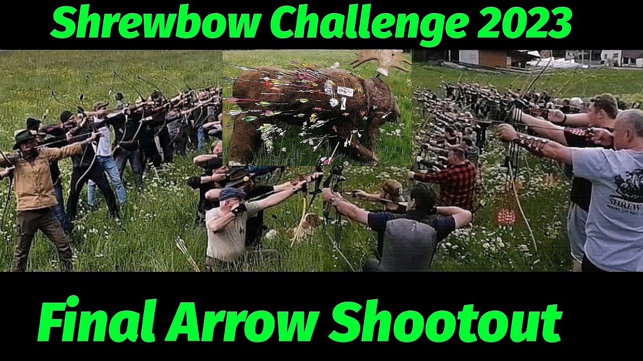 Shrewbow Challenge 2023. Final Arrow Wins Shootout. EPISCH 110Pfeile gleichzeitig. Bogensport Extrem