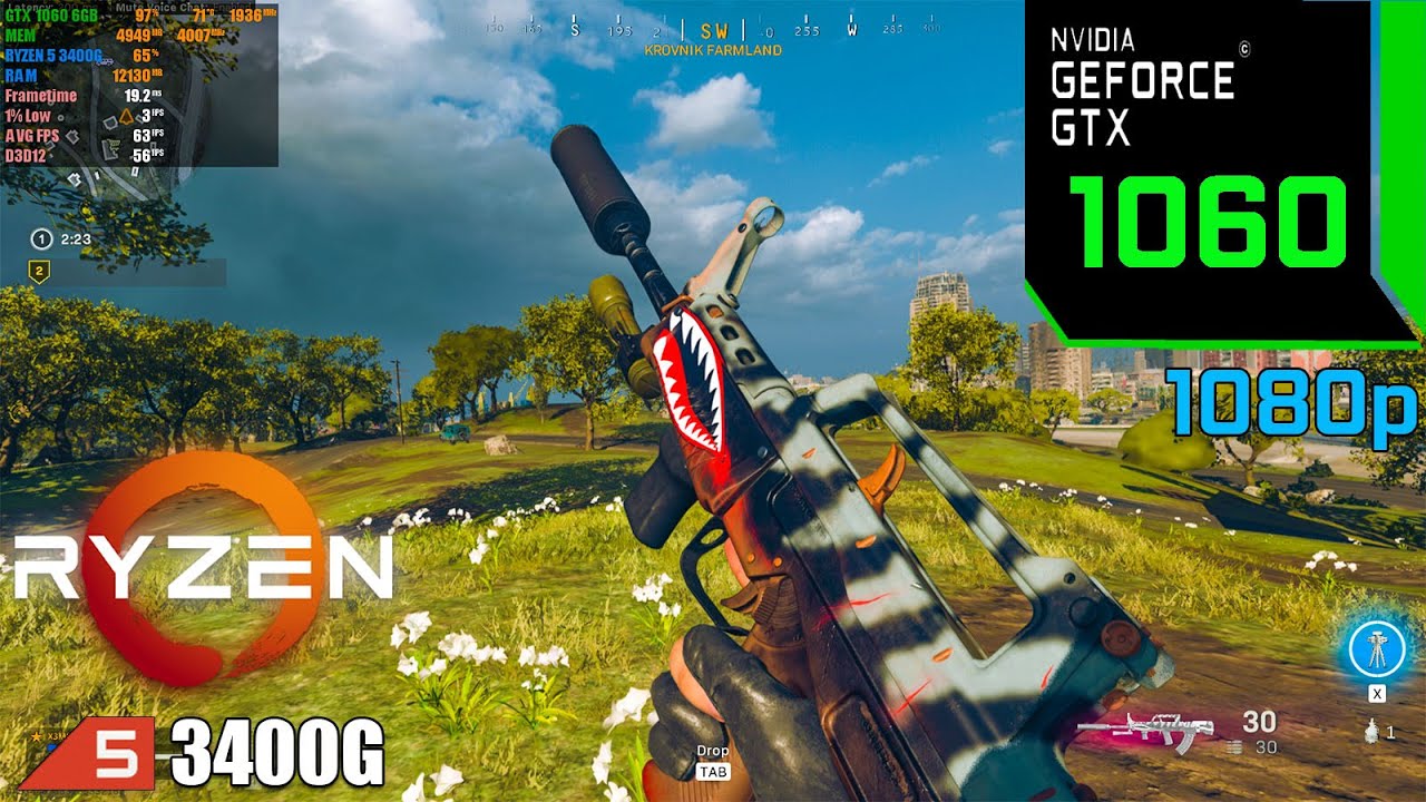 Call Of Duty : Warzone GTX 1060 6GB (Ultra Graphics) Ryzen 5