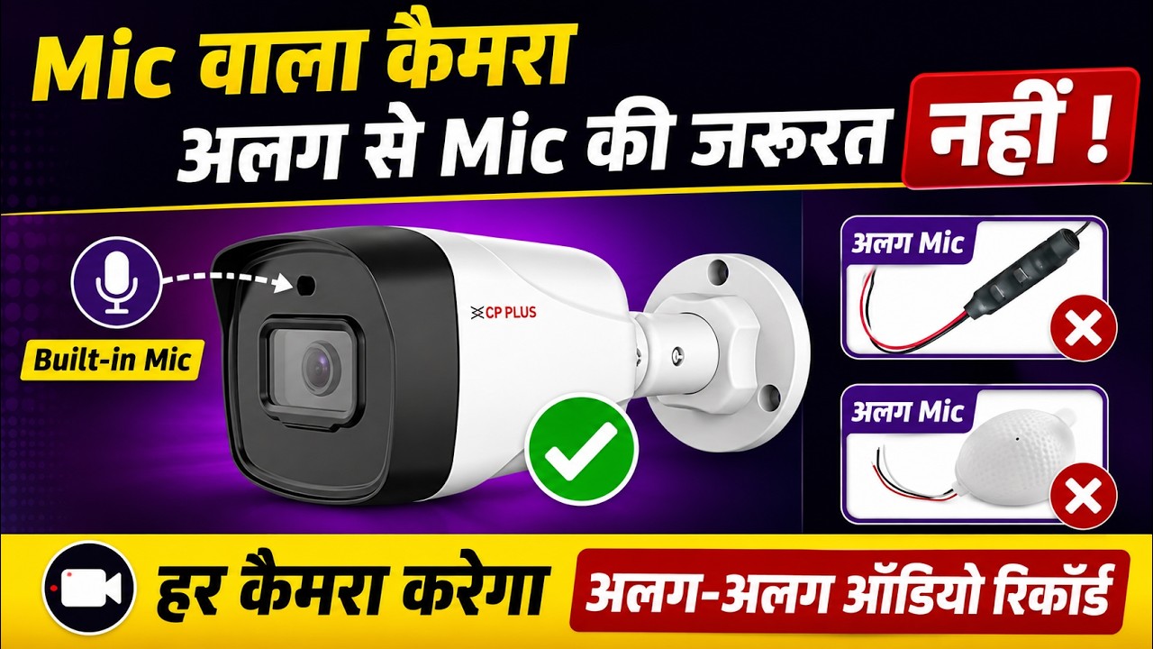 Cp Plus CCTV Inbuilt MIC Camera Configuration | Camera With MIC | Clean Audio | No Need Extra Mic
