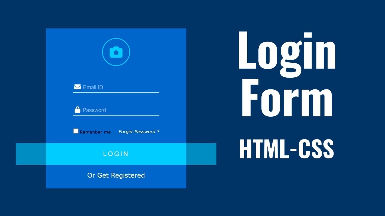 Login form in Html and Css | Login form design #loginform #htmlcss
