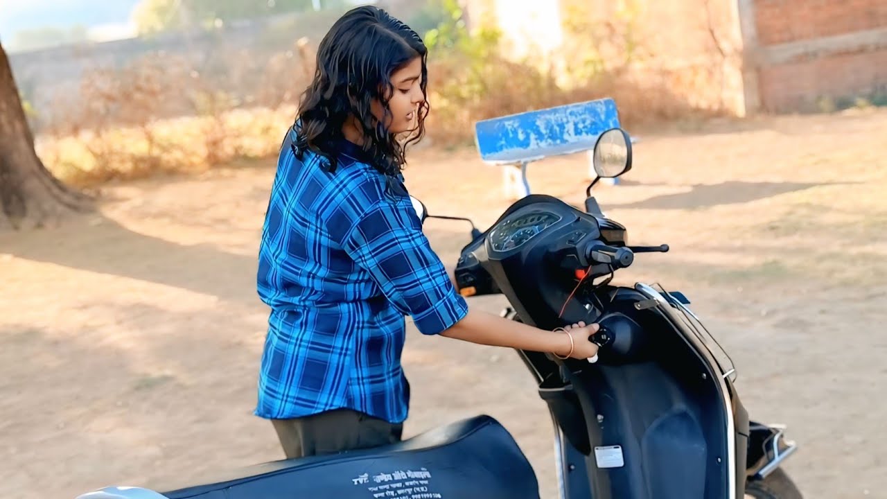 सानू ने 1 दिन में स्कूटी चलाना सीखा 🛵
