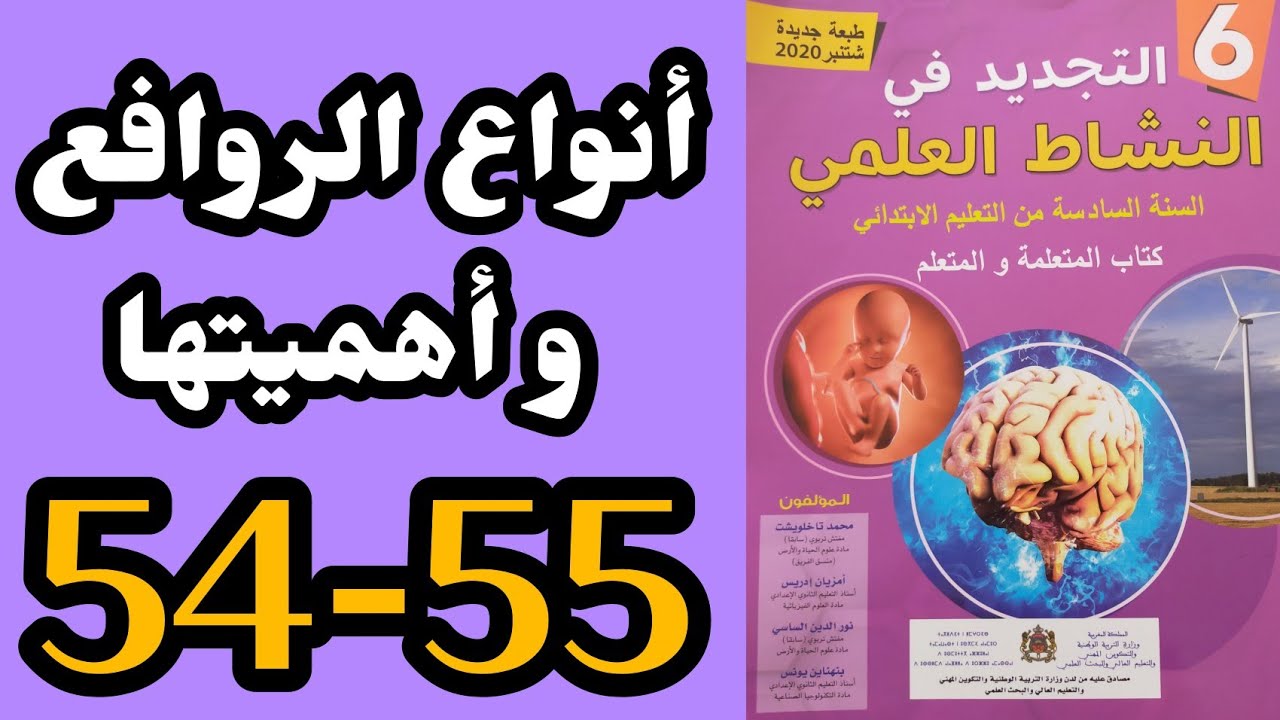 أنواع الروافع و أهميتها التجديد في النشاط العلمي المستوى السادس الصفحات 54/55