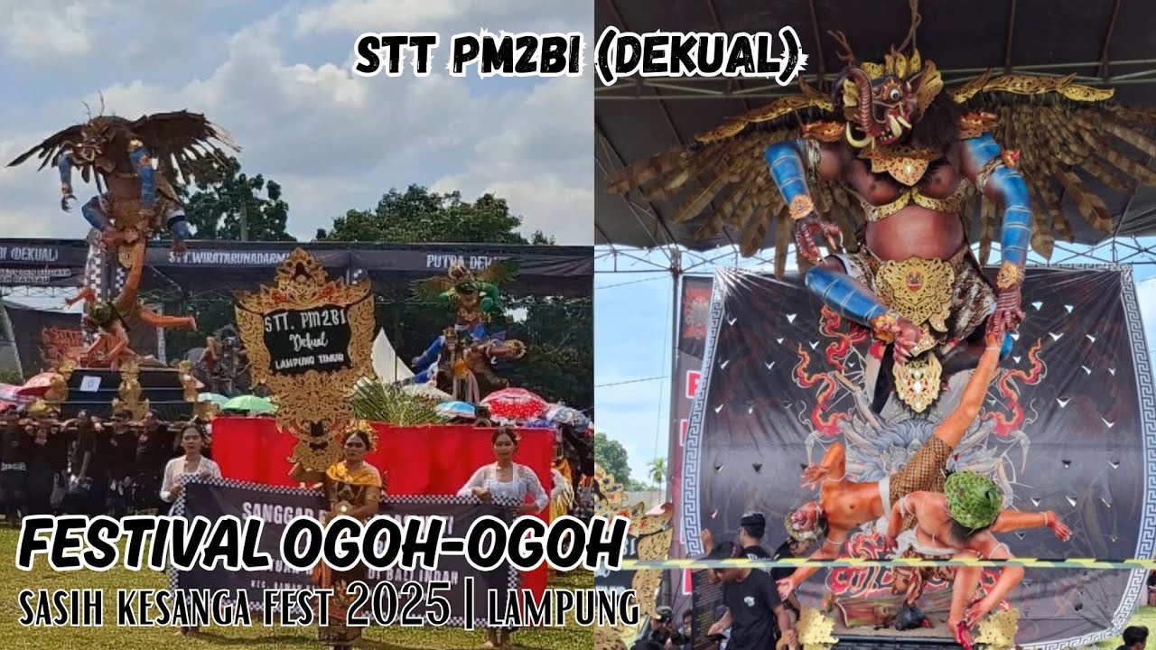 FESTIVAL OGOH OGOH LAMPUNG SASIH KESANGA FEST 2025 SEPUTIH RAMAN STT PM2BI PUJA SARASWATI
