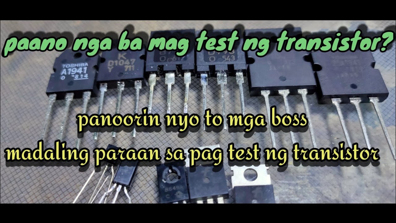 Pano mag test ng transistor gamit ang analog tester