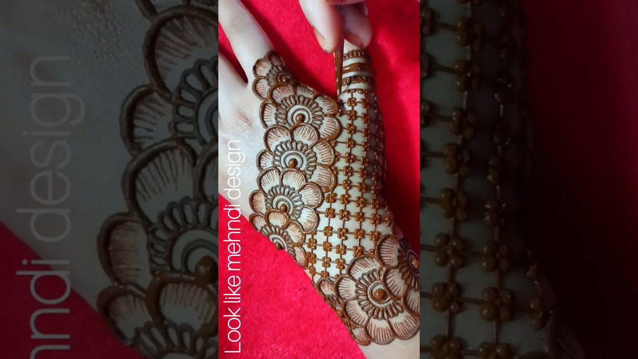 Stylish backhand mehndi design | easy mehandi #shorts #short #mehndi #mehandi #mehndidesign