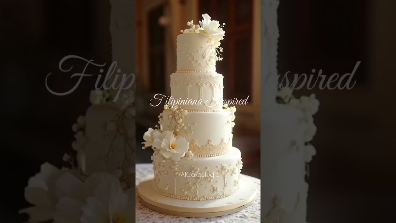 Filipiniana Inspired Multi-tiered Wedding Cake 