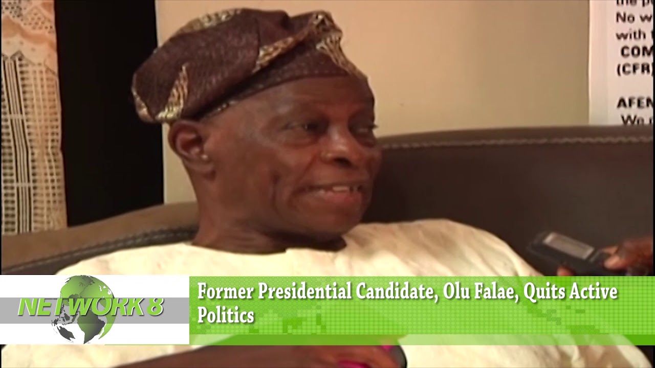 FORMER PRESIDENTIAL CANDIDATE,  OLU FALAE QUITS ACTIVE POLITICS
