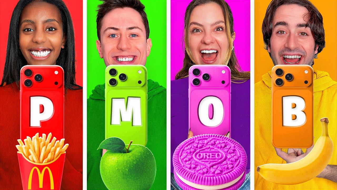 MANGIAMO SOLO CIBO DELLA PRIMA LETTERA DEL NOSTRO IPHONE CON TUTTI I NOSTRI AMICI PER 24 ORE!📱
