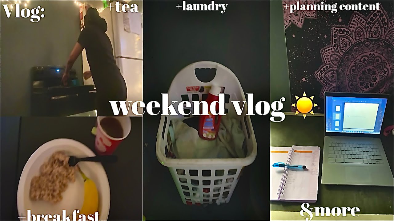 Weekend vlog: tea,breakfast, laundry, planning & more ❤️! 