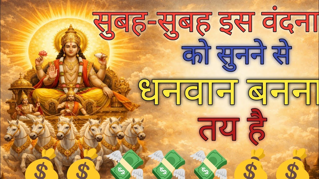 सुबह-सुबह यह वंदना सुनने से सारे संकट कष्ट ,और रोग मिट जाते हैं परिवार में सकारात्मक आती है#suryadev
