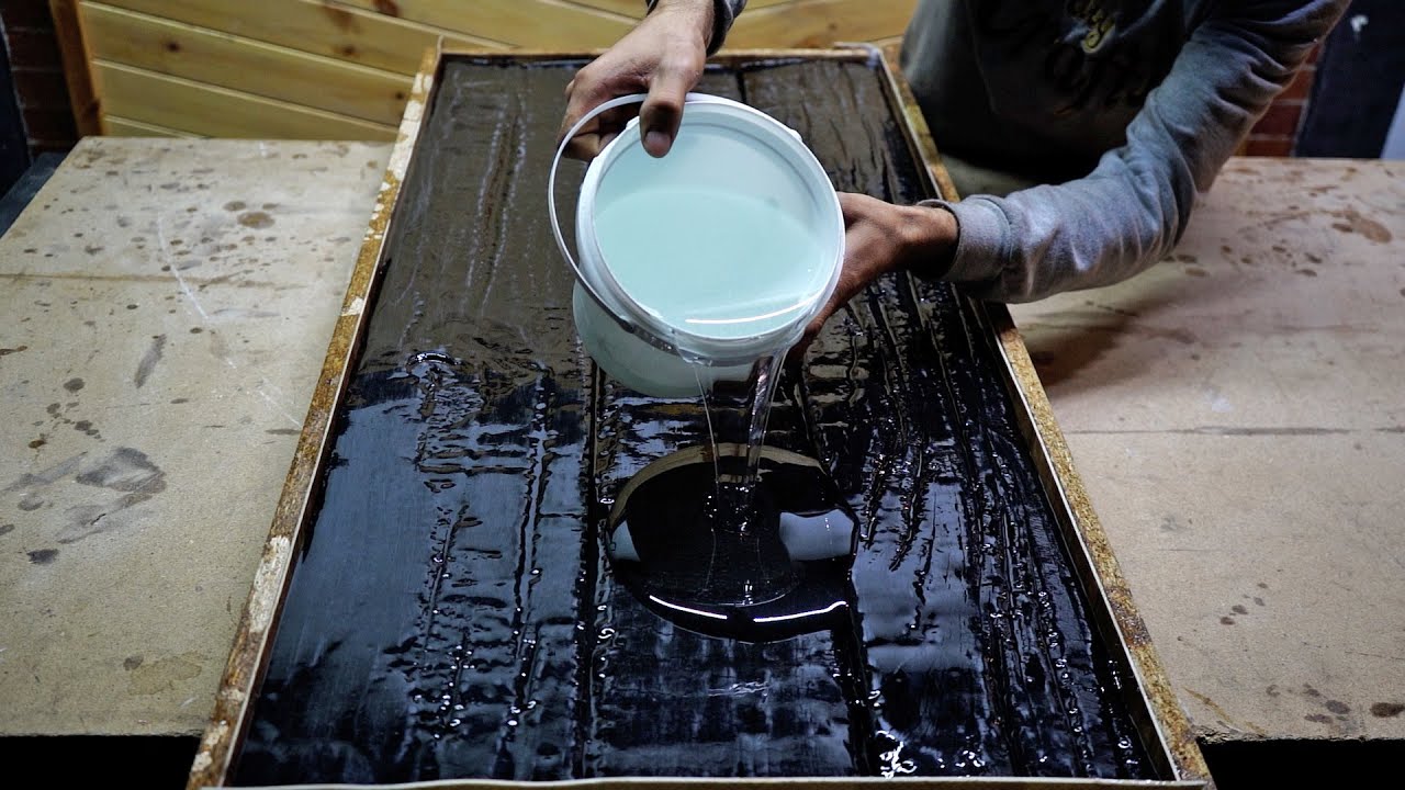 DIY Fire Epoxy Table Shou Sugi Ban