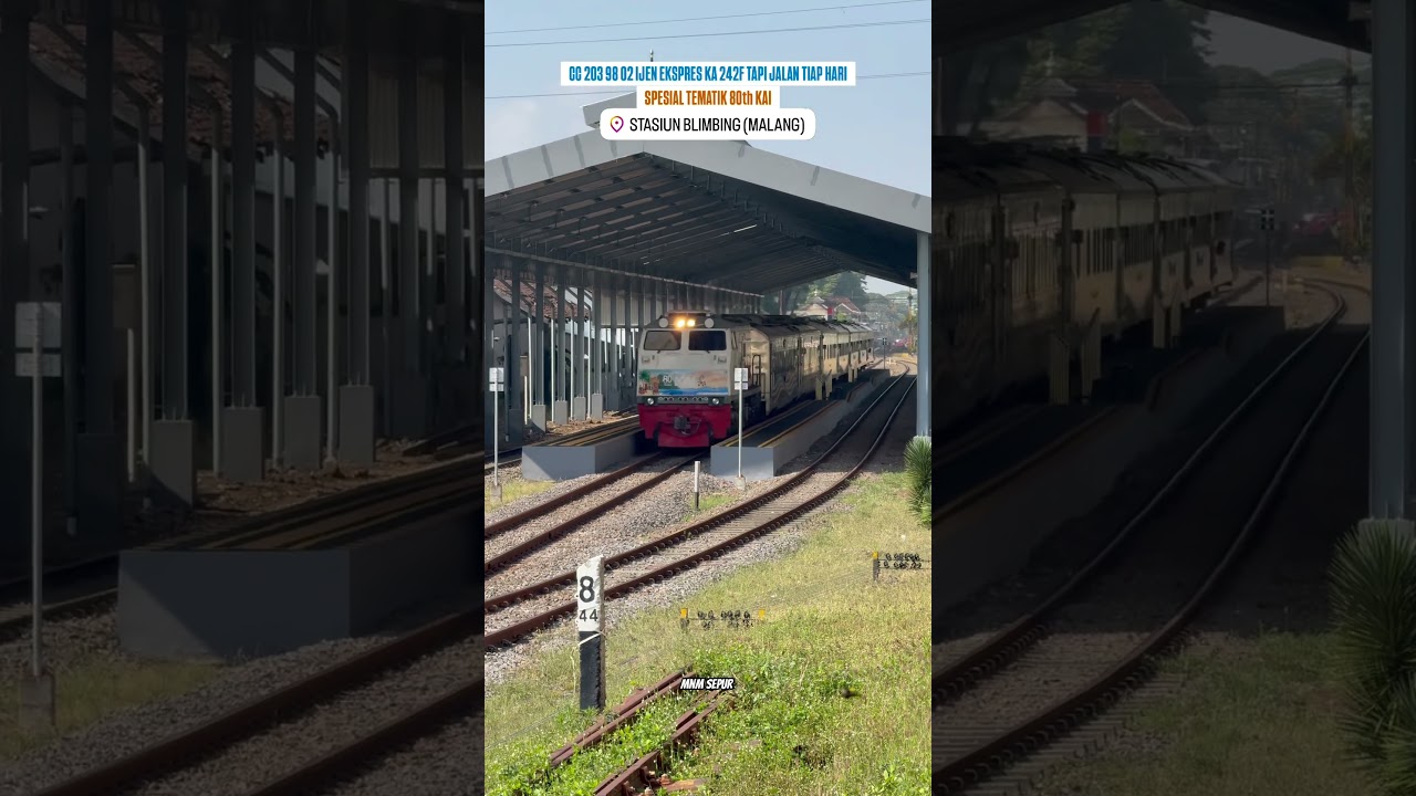 Lokomotif Spesial Kereta Ijen Ekspres #keretaapi #malang #kai #shorts #lokomotif