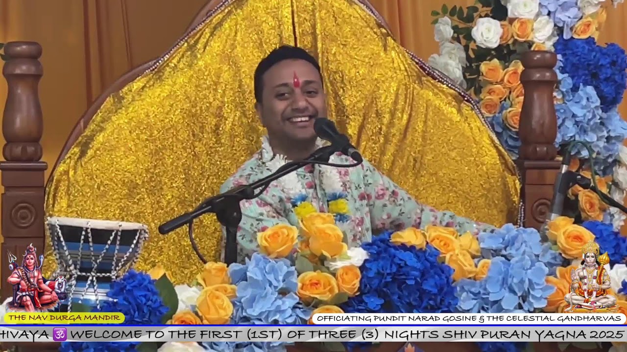 First (1st) of Three (3) Nights Shiv Puran Yagna 2025 @ The Nav Durga Mandir.