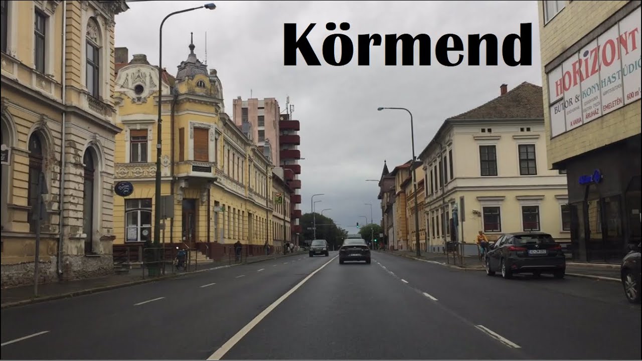 Driving in Hungary: KÖRMEND - Route #8  -  Town Center /8-as főút/