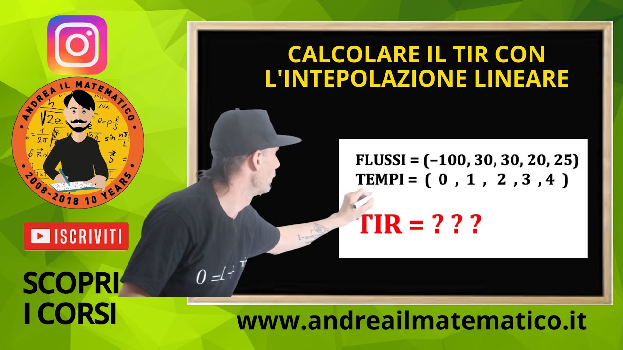 Calcolare il TIR con l'interpolazione lineare - esercizi di matematica finanziaria