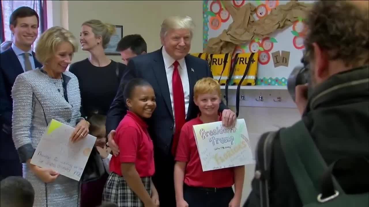 Trump visits St. Andrew Catholic School