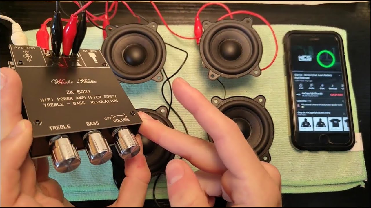 100w Cheap Mini Amp - Wuzhi ZK-502T Unboxing Assembly and Test