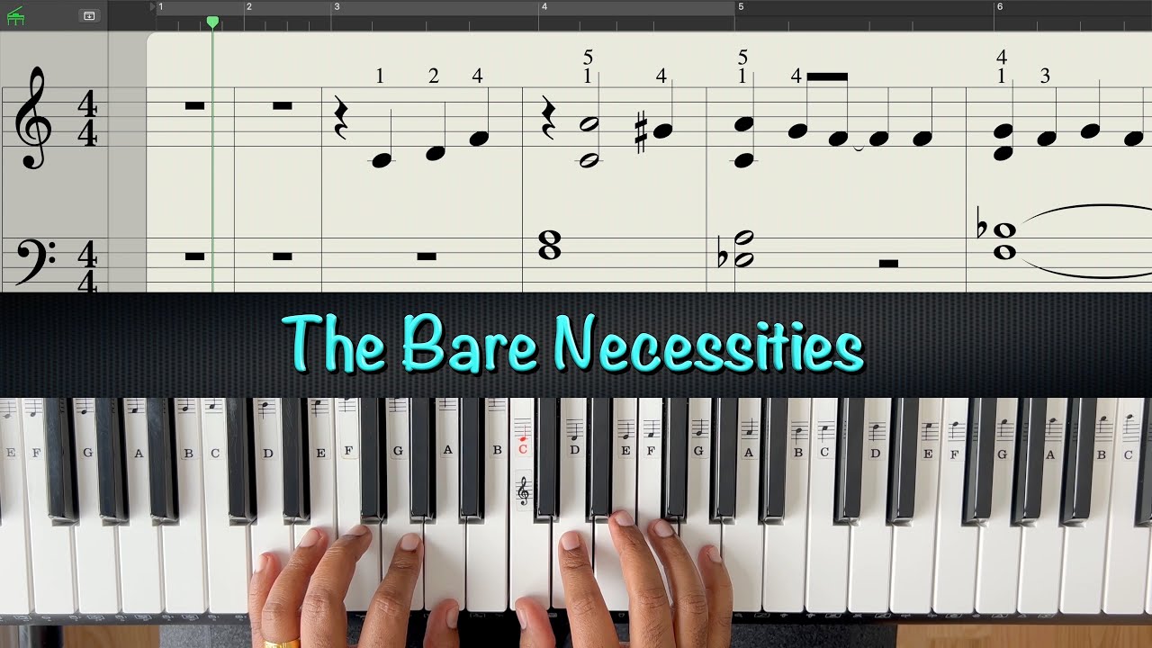 The Bare Necessities || The Jungle Book || Sheet Music || Piano