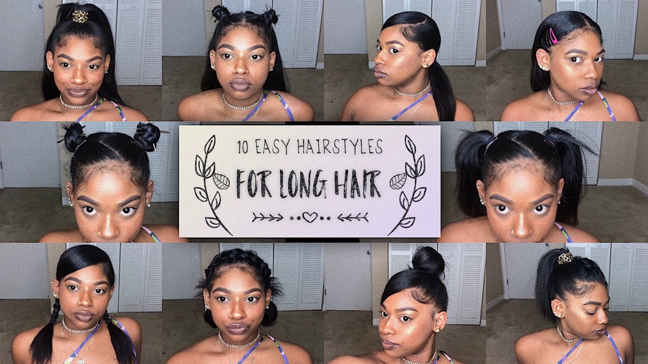 10 EASY HAIRSTYLES FOR MEDIUM/LONG NATURAL HAIR  | Ashley Liani