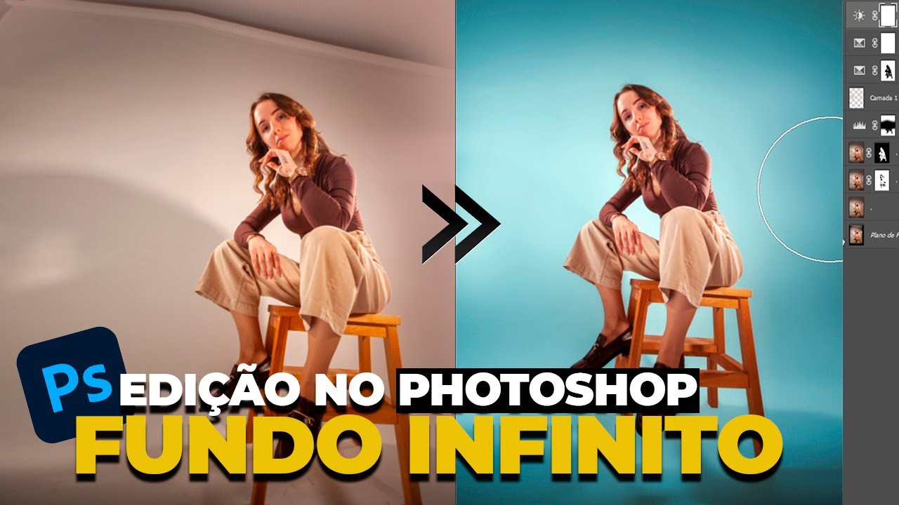 🔥 COMO EDITAR FUNDO INFINITO ✅ no Photoshop como um Profissional