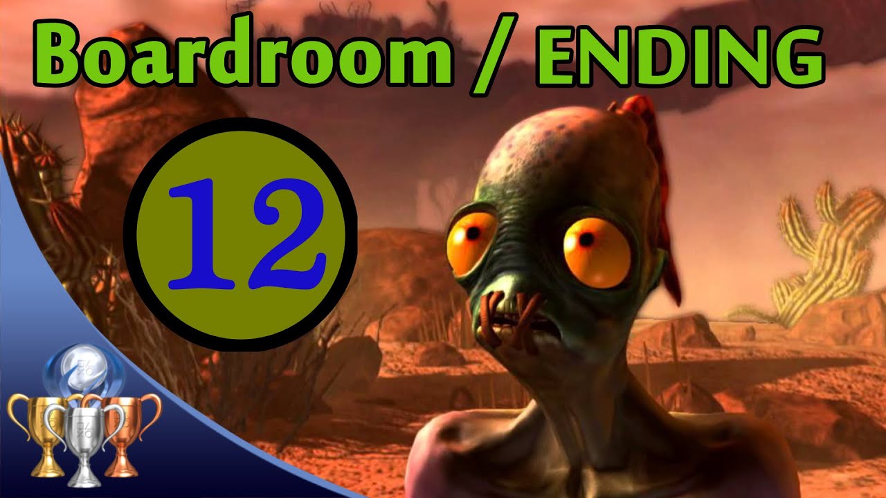 Oddworld New 'N' Tasty Speedrun Walkthrough (100%) - Chapter 15 The Boardroom with BEST Ending