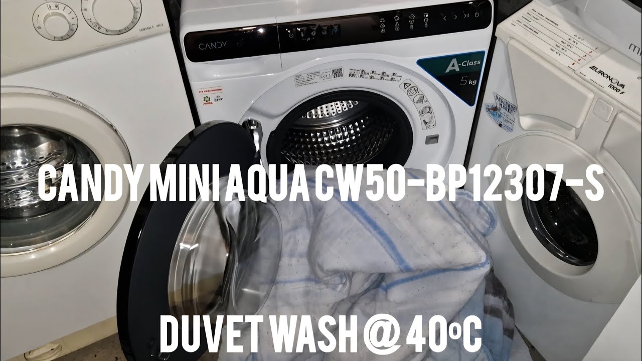 Candy Mini Aqua CW50-BP12307-S : Duvet Wash 40⁰C #washingmachine #haier #laundry #candy #washer 