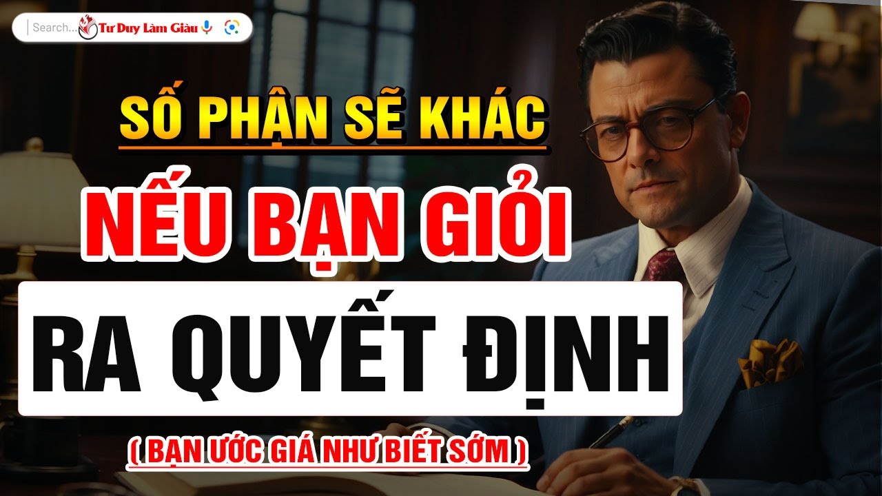 Người Thành Công Đều Giỏi RA QUYẾT ĐỊNH ĐÚNG - Kỹ Năng Vàng Lợi Cả Đời | Tư Duy Làm Giàu