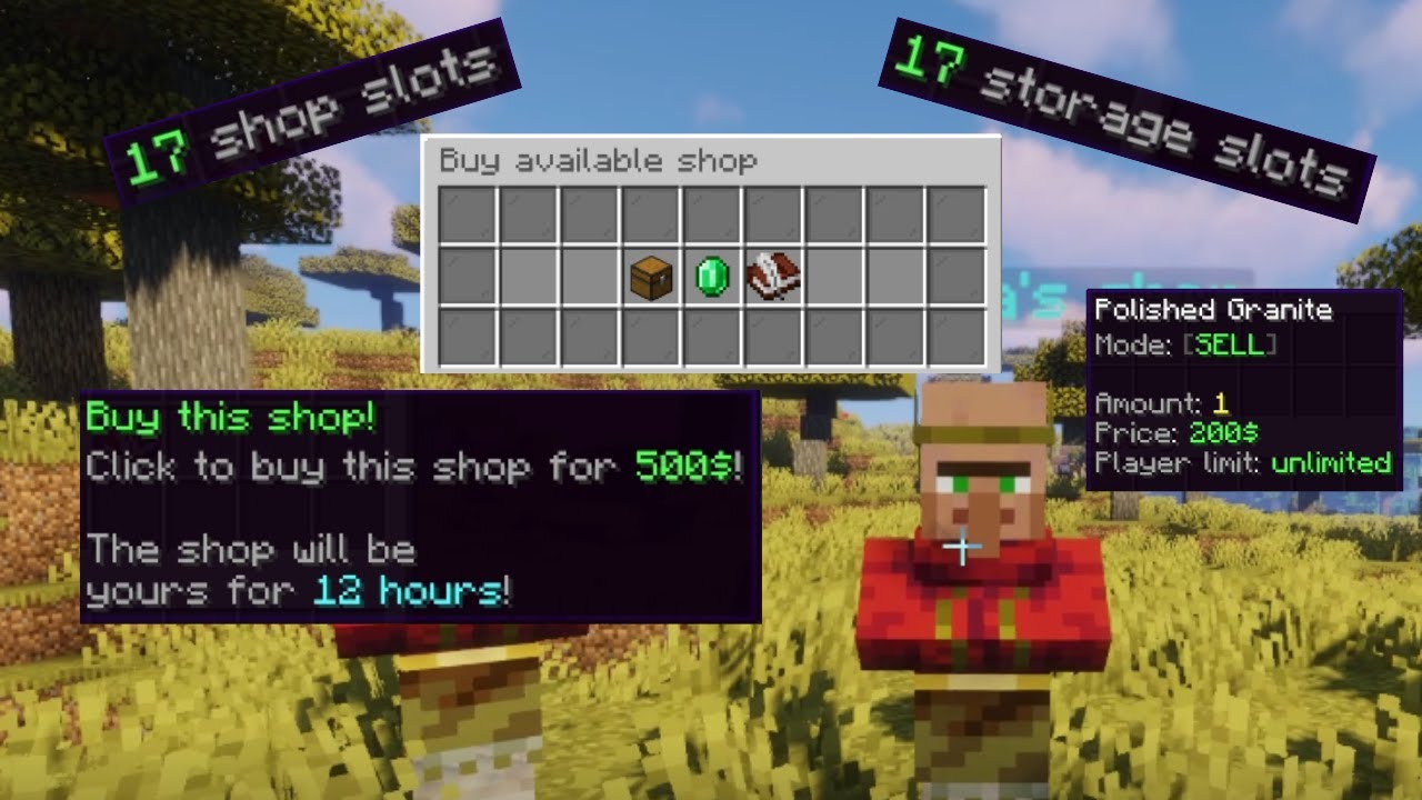Complete Villager Market Plugin Tutorial | Minecraft Shop Plugin