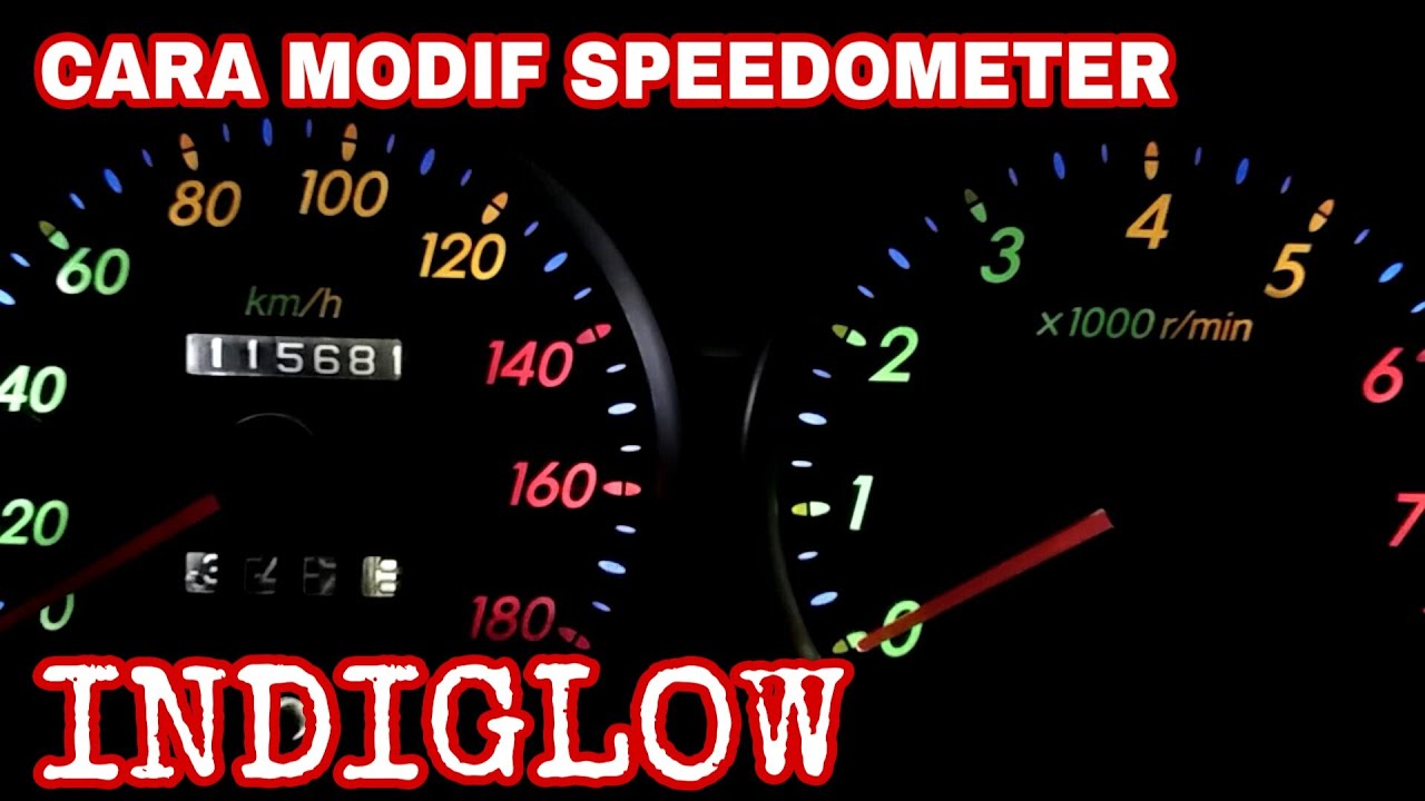 Modifikasi custom speedometer Indiglow mobil Avanza xenia lama