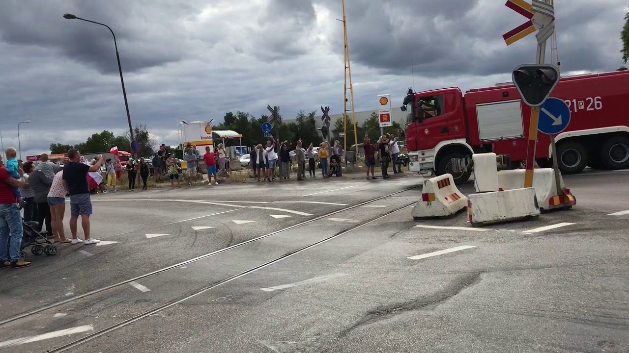 Part 4 (Convoy) | Polish firefighters leaving Sweden (Trelleborg). (Dziękuję Wam) (THANK YOU!)
