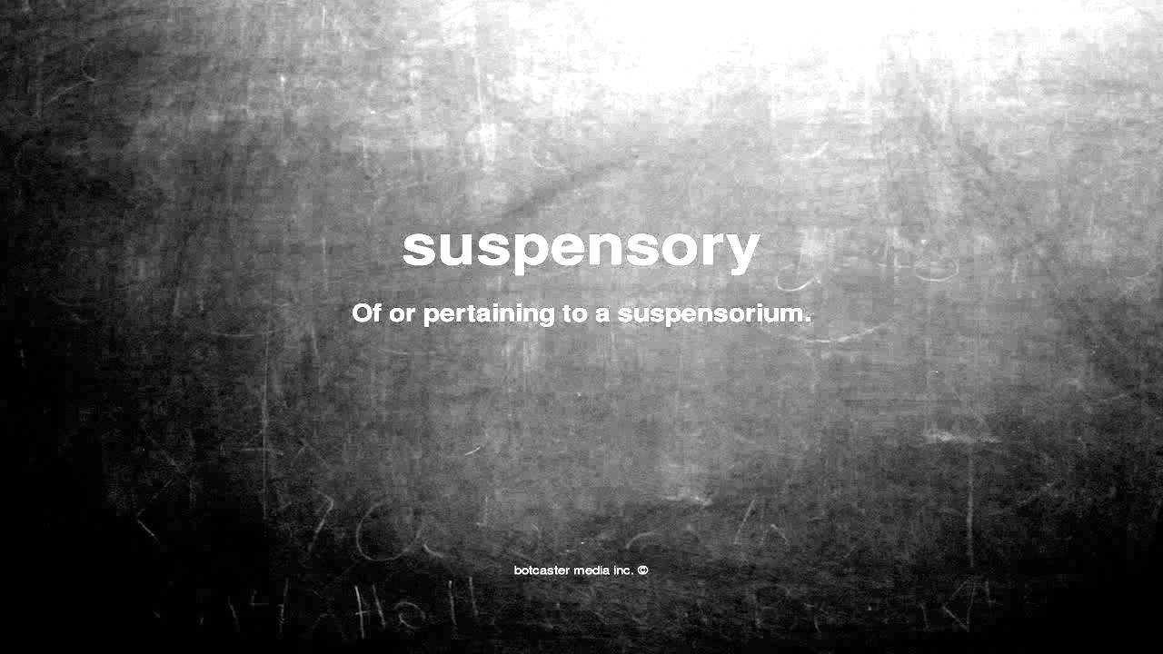 What does suspensory mean
