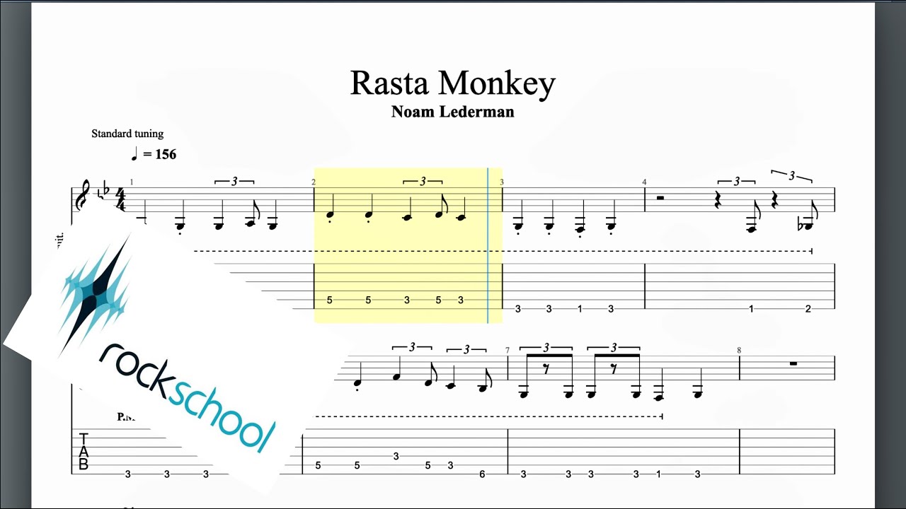 Rasta Monkey Rockschool Grade 3 Guitar