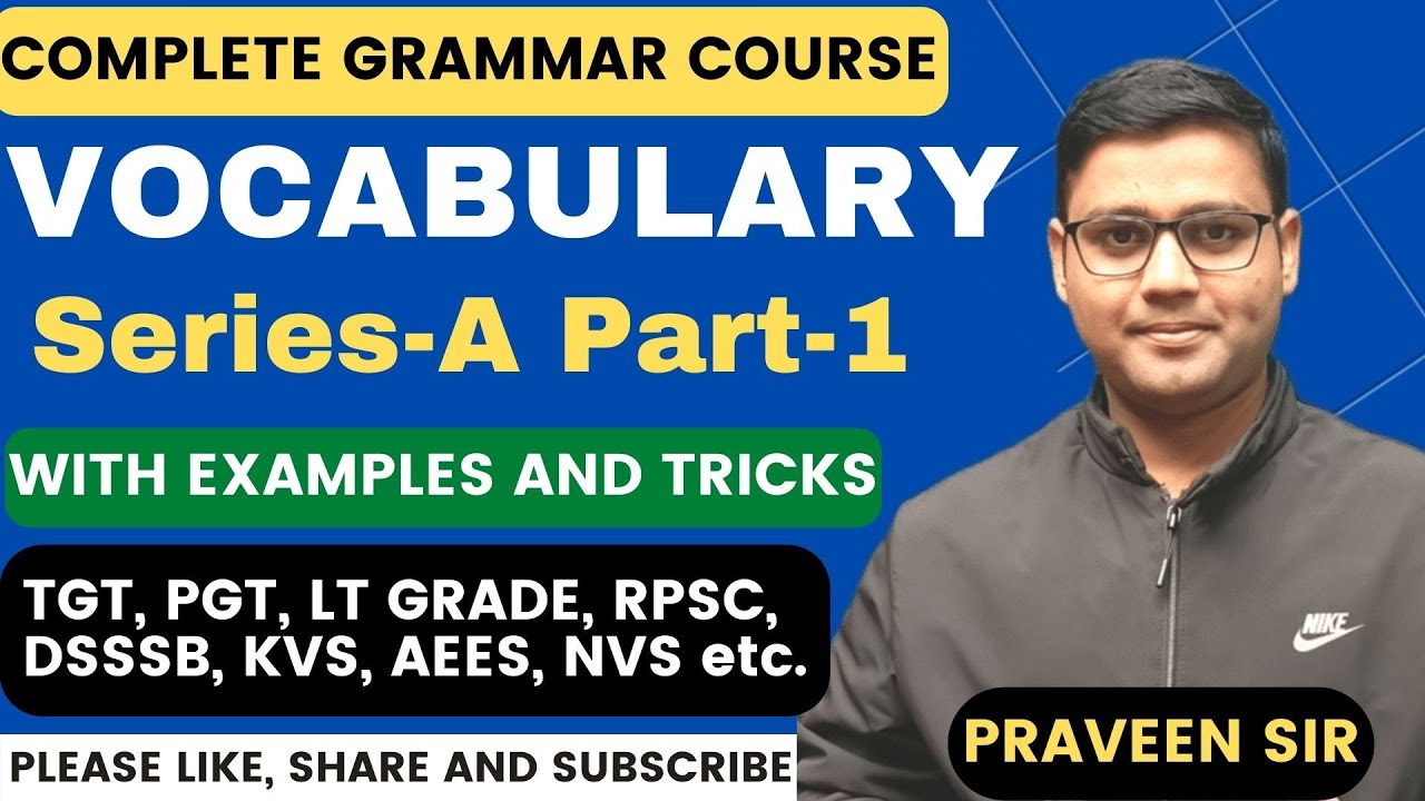 Vocab Series || Alphabet- A || PART-1 || || FOR ALL EXAMS || SELECTION TARGET || PRAVEEN SIR