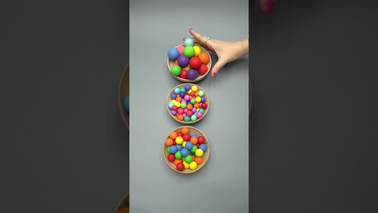 Satisfying Falling Beads 📿✨ Colorful Balls #dominogirl #satisfying #beadsasmr