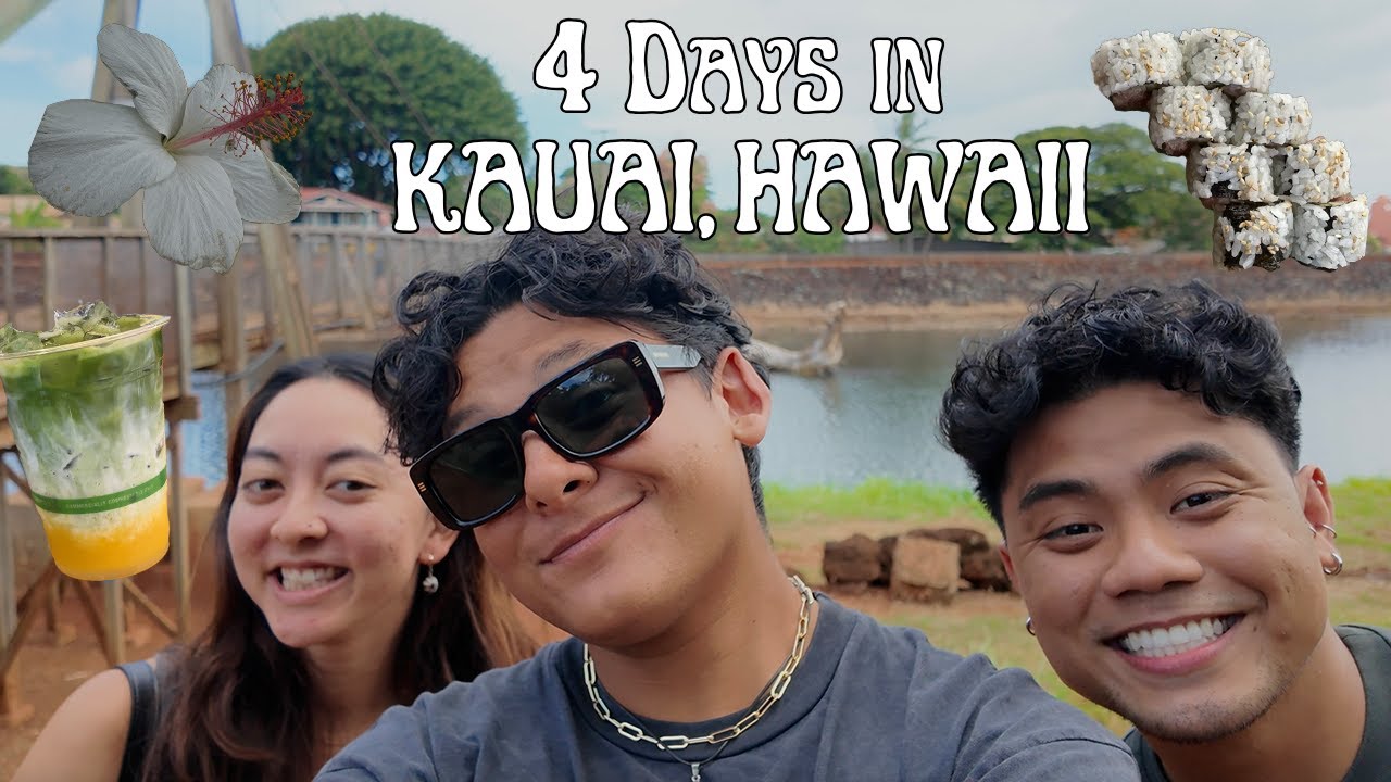 4 Days in KAUAI, HAWAII 🌺 around the island, luxury villa tour, local matcha & food 🌴