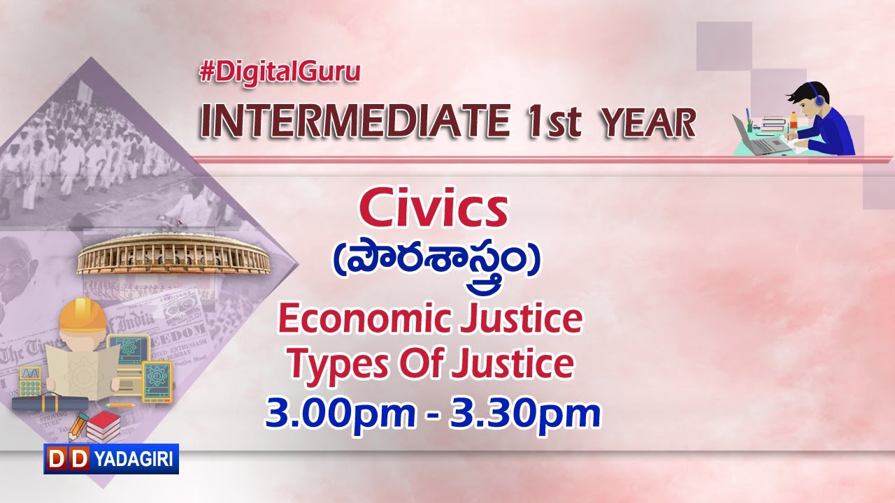 1st Inter Civics || Economic Justice-Types of Justice || Intermediate || December 17, 2020