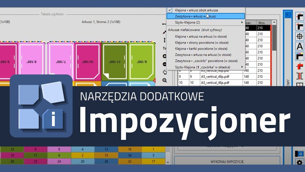 Narzędzia dodatkowe dostępne w programie Impozycjoner