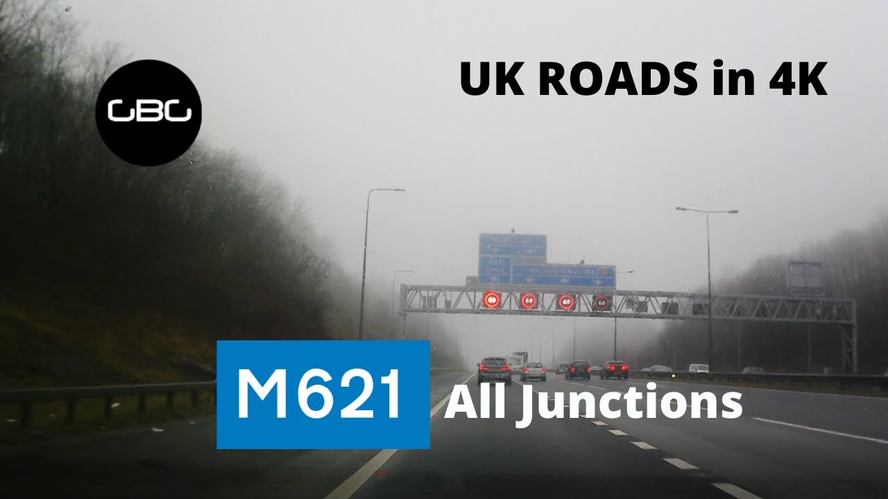 UK Roads In 4K - M621 Leeds Urban Motorway - All the Junctions