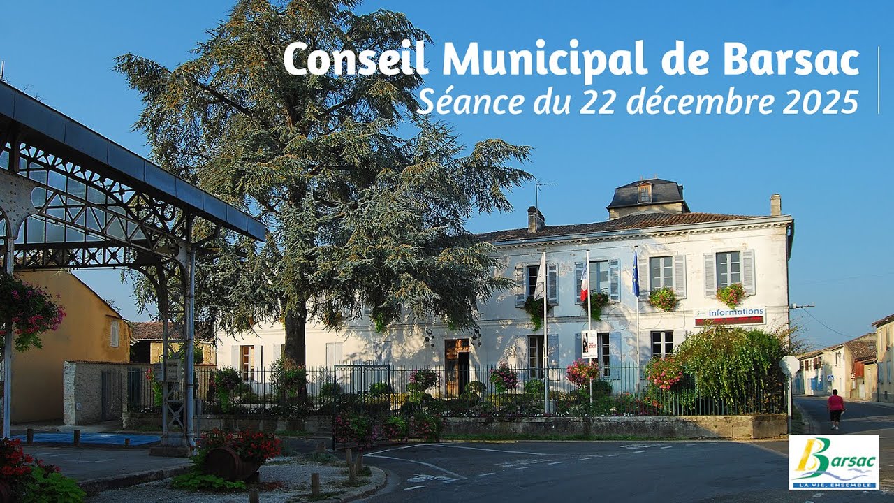 22/12/2025 &ndash; Conseil municipal de Barsac