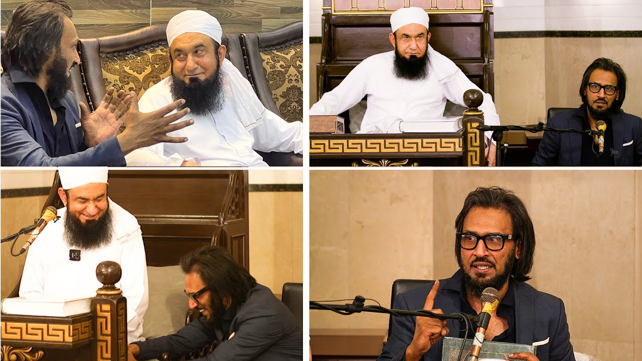 Sahil Adeem with Molana Tariq Jamil at Jamia Al Hasanain