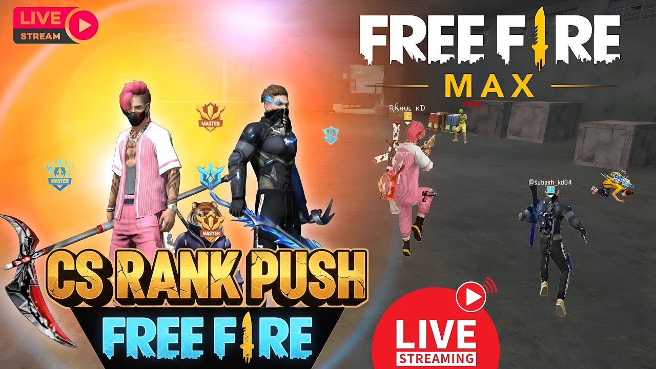 🔴[LIVE Free Fire New Rank Season Rank Push Cs-Rank Live!! Rahul_KD #freefire #livestream