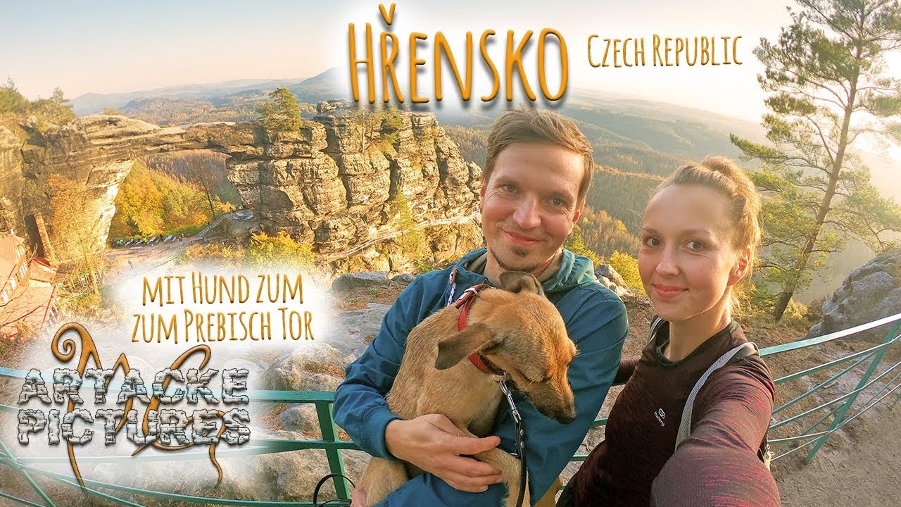 Hrensko - mit Hund zum Prebischtor - goldener Herbst in der böhmischen Schweiz